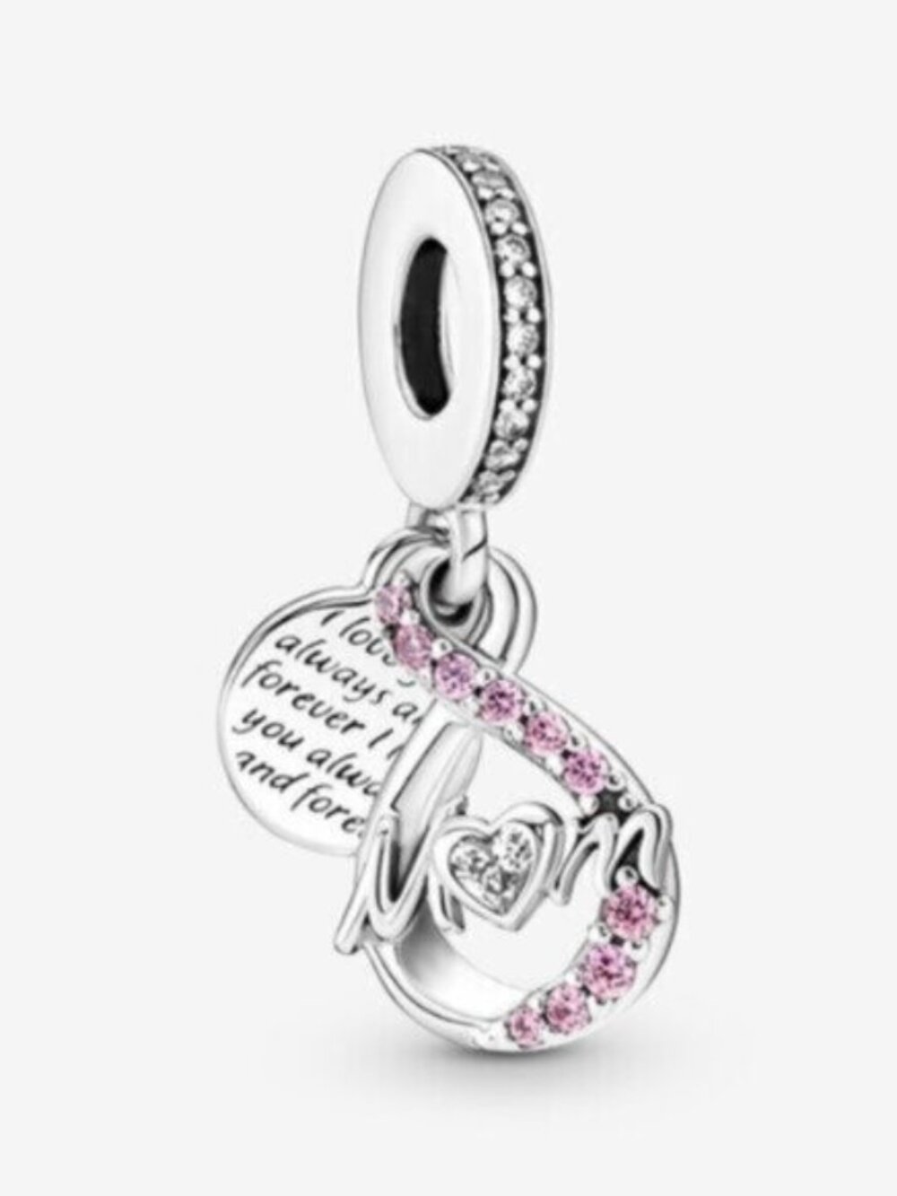 Pandora Mom Infinity Pav?? Double Dangle Charm